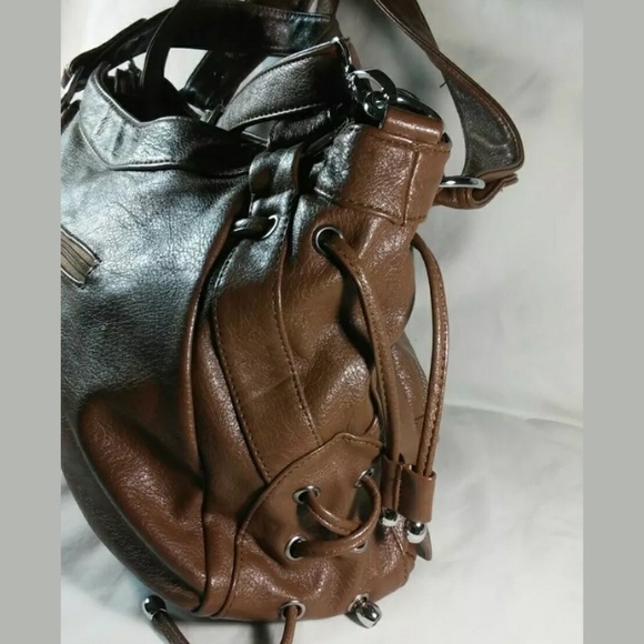 L & J Brown Leather Crossbody Shoulder Bag Handbag - Picture 5 of 8